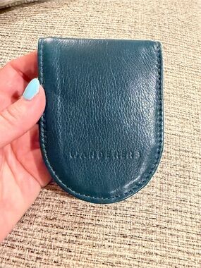 Wanderers Ibiza Azzurra Blue Full Grain Leather Card Wallet LIKE NEW!!